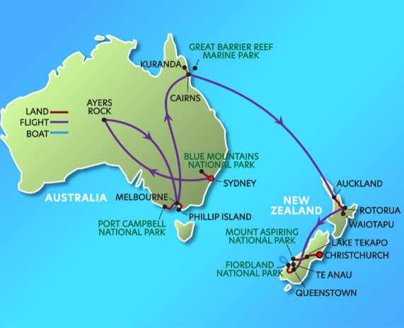 20205 Down Under Map